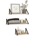 Półka ścienna drewniana 322182 kpl. 3 szt