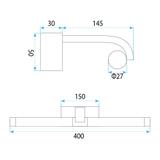 Kupaonska zidna LED lampa APP1881-1W 40cm CHROME