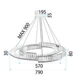 Lampe LED APP1525-CP60/80 CHROME