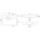 Waschbecken Konglomerat GOYA Black Matt 70CM