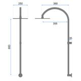 Rea Lugano paslēptas dušas komplekts melns +BOX