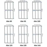 Shower doors Rea Alex 120 Gold Brush