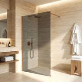 Paravan de dus Rea Flexi Grey / Brush Copper 80