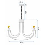 Hängelampe Kristall APP765-6CP