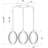 LAMPA SUFITOWA WISZĄCA LED G176-3CP ZŁOTA