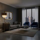 Lampa Stojąca Podłogowa APP1717-3F Złota