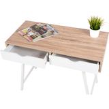 BIURKO SKANDYNAWSKIE Z SZUFLADAMI WHITE/DĄB SANOMA FFT180902