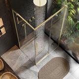Shower enclosure SOLAR GOLD Brush 100x80