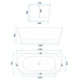 Ванна Rea CAPRI 150cm