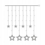 Lampki choinkowe kurtyna LED gwiazdy 2m