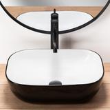 Umývadlo na dosku REA BELINDA - čierno-biele