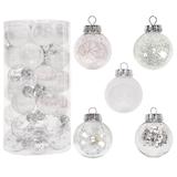 Bombki Choinkowe białe 30szt. sysd1688-057