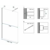 Shower screen Rea Aero Gold Brush N 110 Walk In + EVO