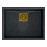 гранитная мойка DAVID 50 Black Metallic