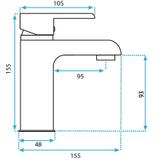 Смеситель Rea MELIA white gold Low