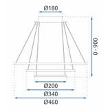 Lampe LED G042-3CP Gold