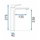 Slavina Rea Marco Black Matt High crni umivaonik