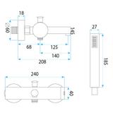 Bathroom faucet Rea Pixel Black