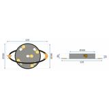 Deckenlampe rund Moon Black APP866-C