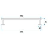 Wieszak łazienkowy jednoramienny 39101 Ori Miedź Szczotkowana