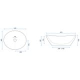 Lavatório de apoio Rea Sofia em mármore preto brilhante