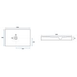 Tuš kada Grey Rock 80 x 100