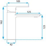 Bathroom faucet REA Veneta Chrome low