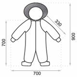 Kombinezon Dziecięcy Szary 67-72cm
