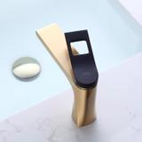 Bathroom faucet REA Soul Gold mat black low