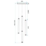 Lampe LED G024-4CPR Gold