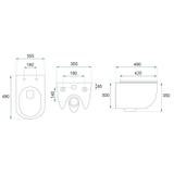 Misa WC podwieszana Rea Carlo Mini Tornado NF CZARNA MATOWA