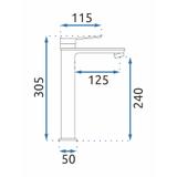 Waschbeckenarmatur Rea Viral Black High