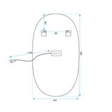 Mirror LED OLL 60x90 cm Brush Gold