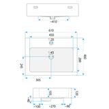 Умывальник на столешницу Rea Alison White