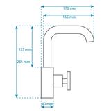 Bateria Umywalkowa REA VERTIGO SIDE