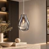 Lampa Sufitowa Wisząca Szklana APP329-1CP SREBRNA