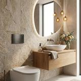 Concealed WC Frame Set Slim 024N with Titan Button