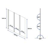 Het Rea Agat-3 120 opvouwbare badscherm