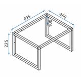 GOYA BLACK MAT CONGLOMERATE TYÖPESUOJA 70 cm + kehys