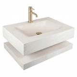 Wandwaschbecken mit Ablage Rea Apollo Gran Cloud Sky 80