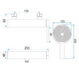 Bateria prysznicowa REA Rivo Złota Szczotkowana