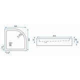 Cabina de ducha REA Look Chrome 90x90 + Plato de ducha Look White