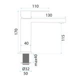 Bathroom faucet Rea Arlo Black