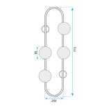 LAMPA ŚCIENNA KINKIET APP1144-4W złota