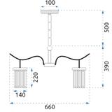 Deckenlampe Kristall 300750
