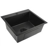 Plieninė kriauklė Leo 50 Black