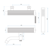 Koupelnová baterie REA Argon Brush Gold