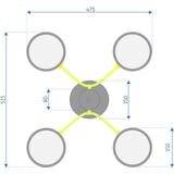 Deckenlampe Grey/Gold APP531-4C