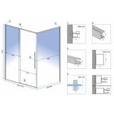 Cabina doccia SOLAR BLACK MAT 120x90