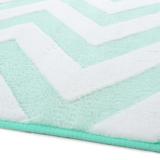 Dywan pluszowy Clover Zig Zag Mint